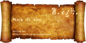Muck Ákos névjegykártya