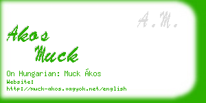 akos muck business card